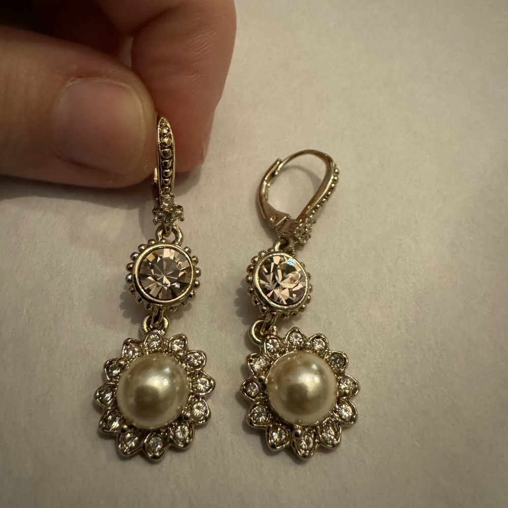 Gold Toned Dangle Earrings